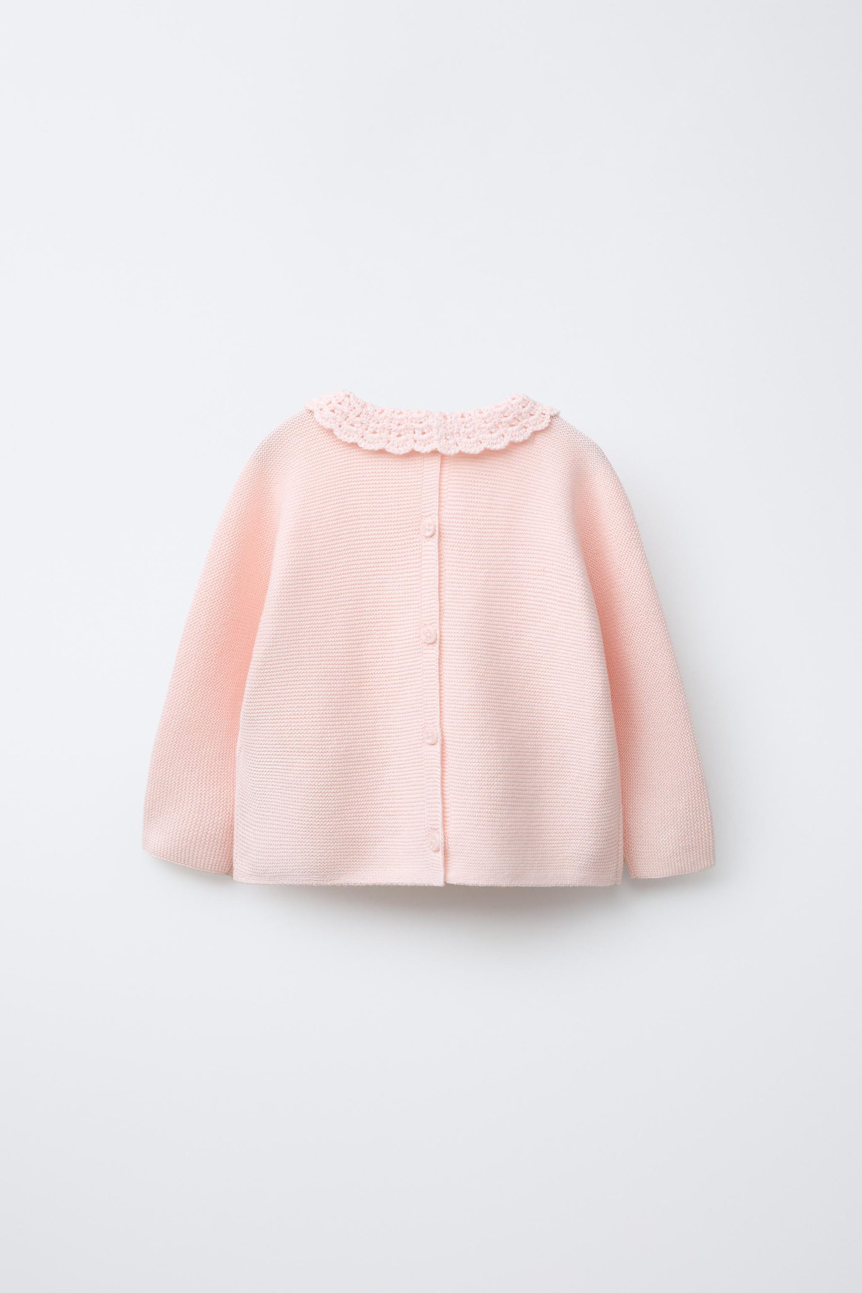 ژاکت بافتنی آستین بلند یقه گرد از برند زارا (بچه گانه)