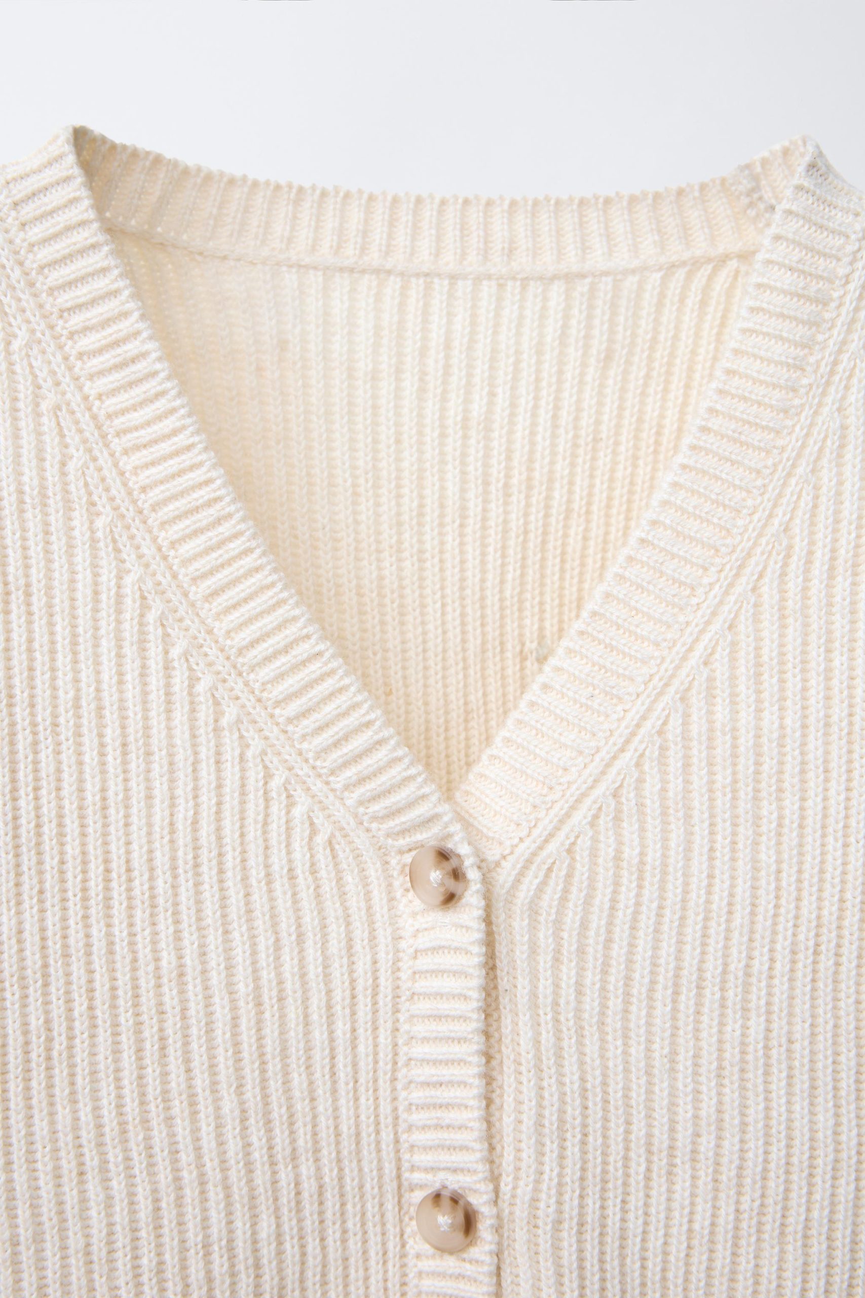 ژاکت بافتنی یقهدار پنبهای از برند زارا