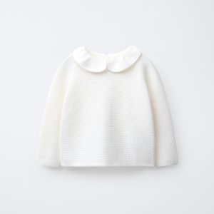 کاپشن بافتنی یقه‌دار و دکمه‌دار از برند زارا (بچه گانه)