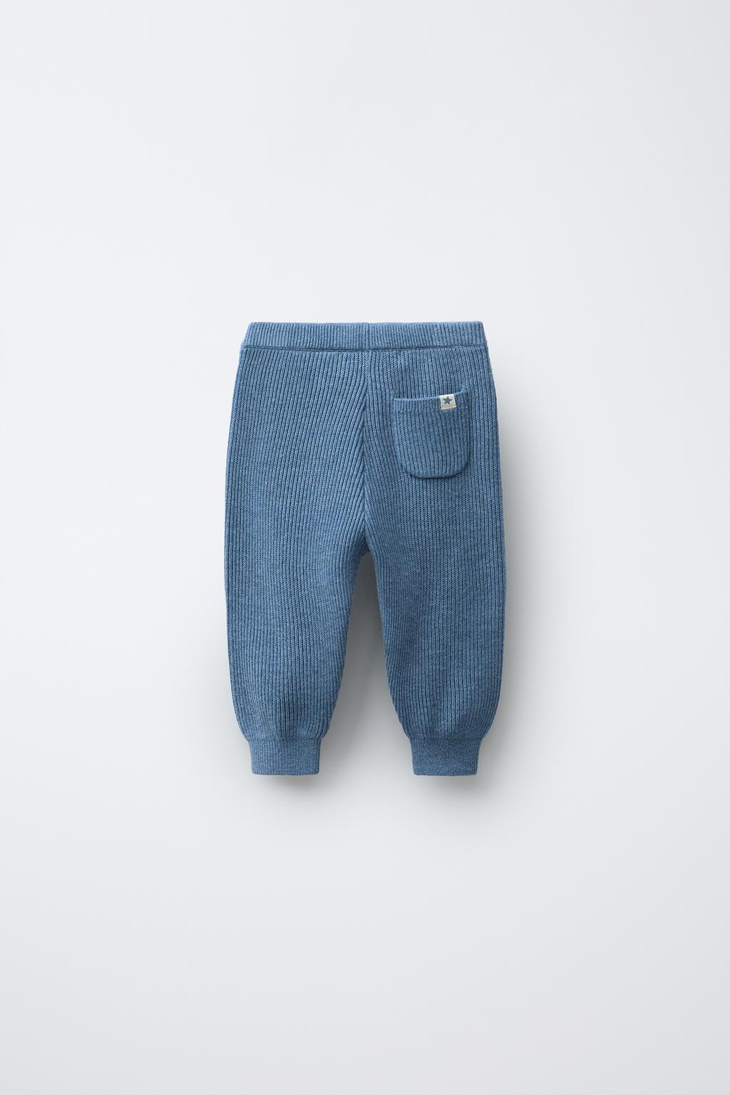 ژاکت بافتنی کلاهدار و شلوار جگر از برند زارا (بچه گانه)