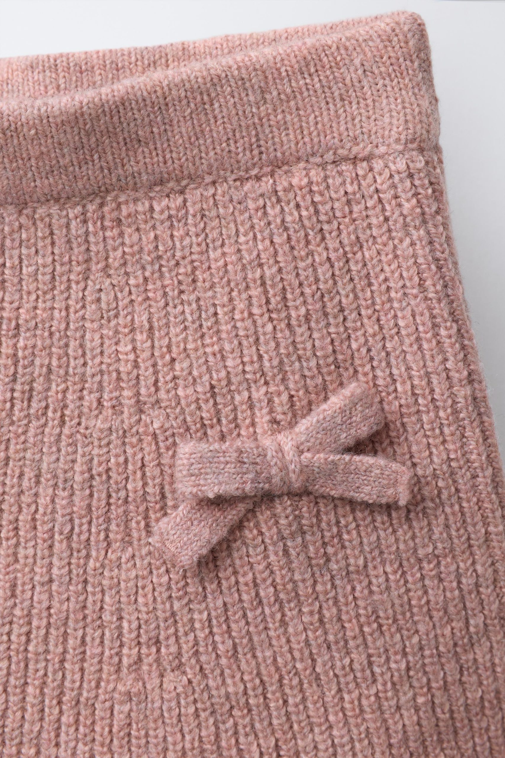 دامن بافتنی کمر الاستیک و فیلانک از برند زارا (بچه گانه)