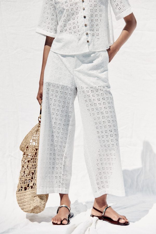 FİSTO İŞLEMELİ CULOTTE PANTOLON - از برند زارا