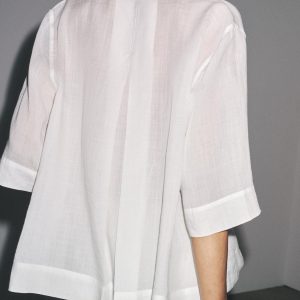 پیراهن زنانه یقه‌دار کوتاه آستین از برند زارا (زنانه)