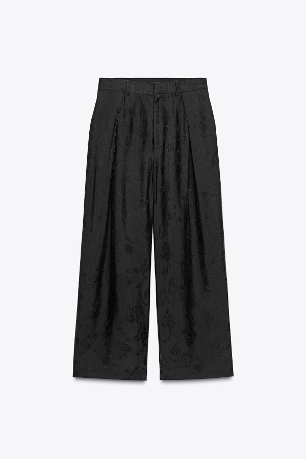 ZW COLLECTION ÇİÇEKLİ JAKARLI PANTOLON - از برند زارا