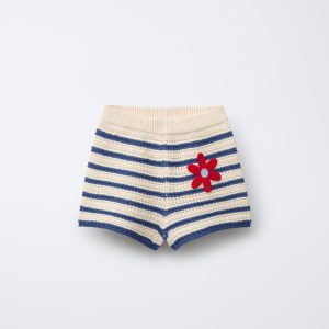 شلوارک برمودا با کمر الاستیک و طرح گل از برند زارا