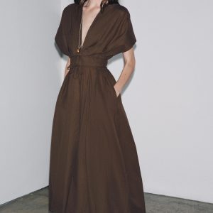 ZW COLLECTION PİLELİ İDİ ELBİSE - از برند زارا