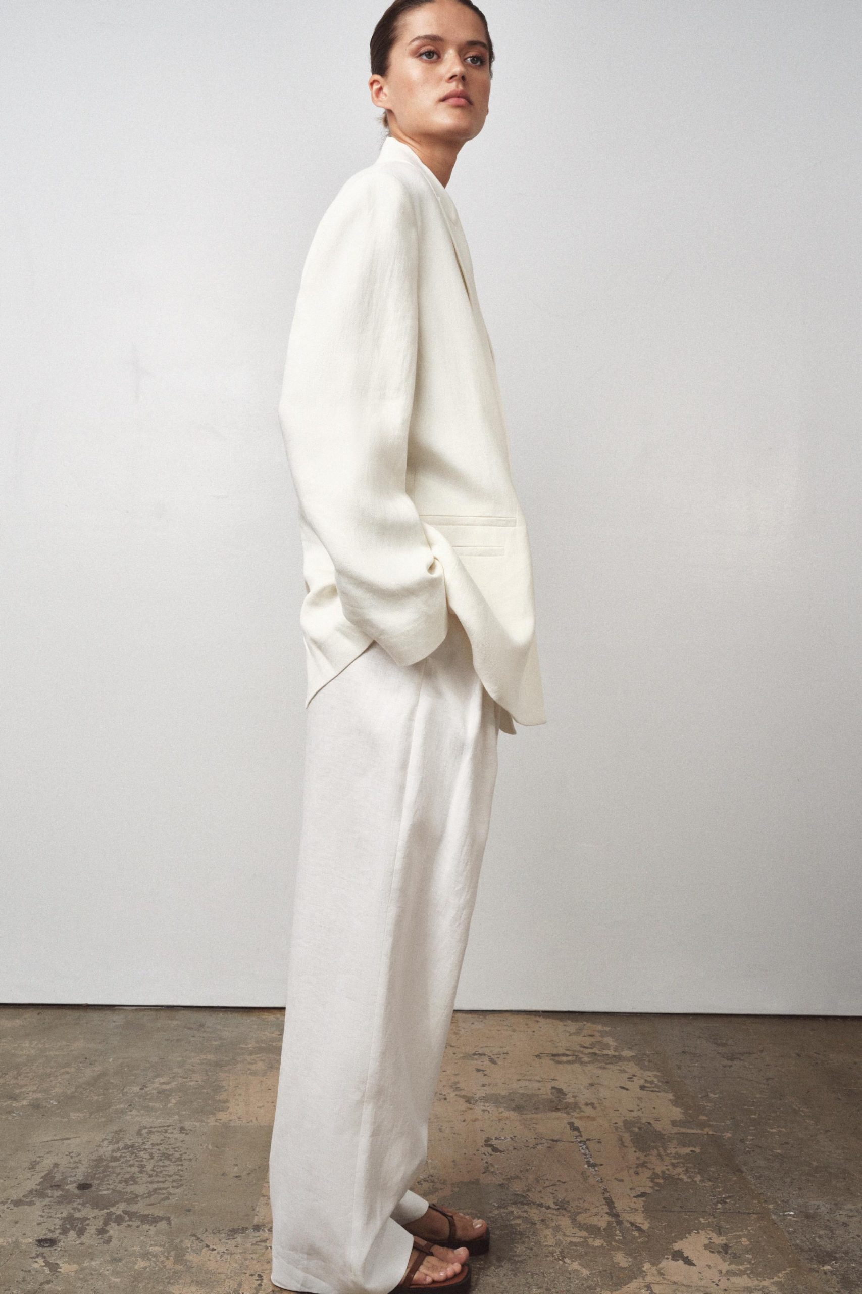 بلزر زنانه کتان با یقه چنتیک از برند زارا (زنانه)