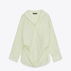 پیراهن اورسایز یقه‌دار با جیب از برند زارا (زنانه)