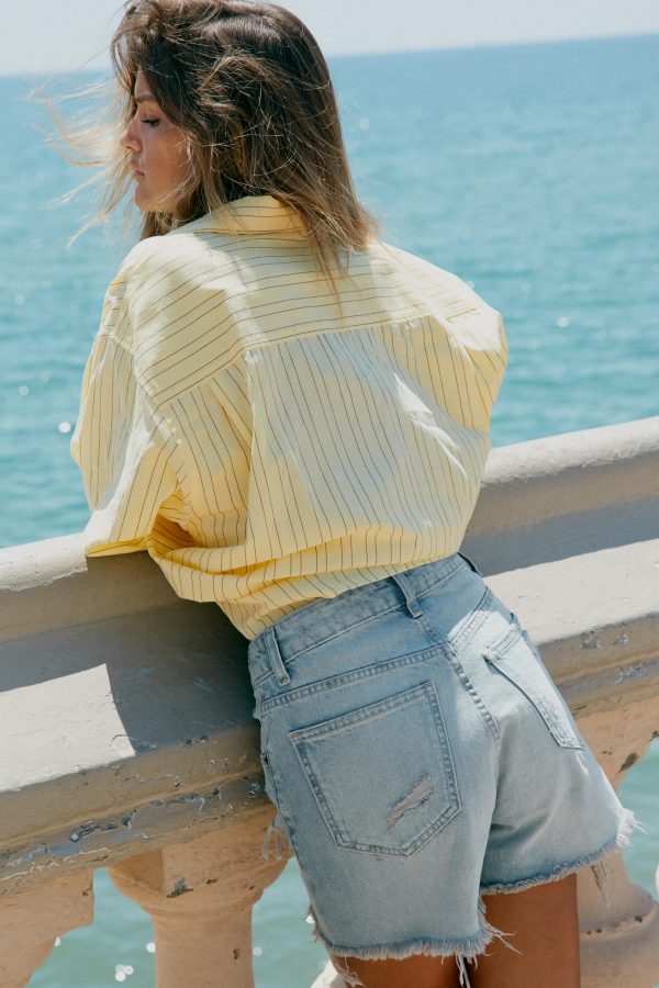 ÇİZGİİ OVERSIZE POPLİN GÖMLEK - از برند زارا