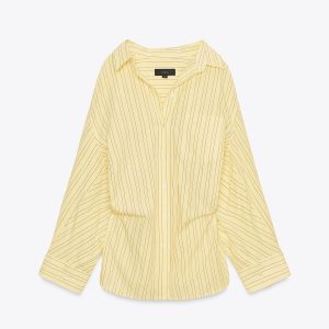 پیراهن اورسایز یقه کلاسیک با جیب از برند زارا (زنانه)