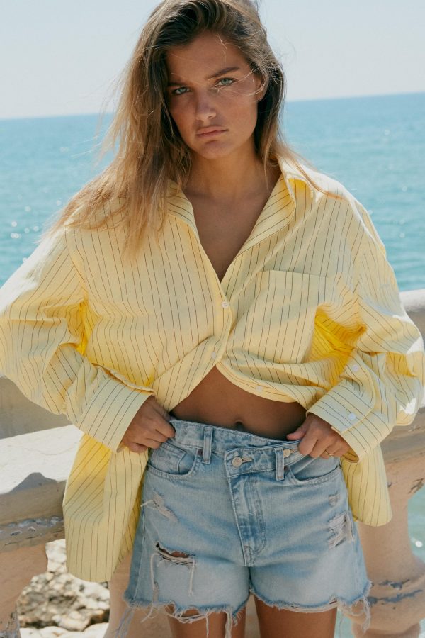 ÇİZGİİ OVERSIZE POPLİN GÖMLEK - از برند زارا