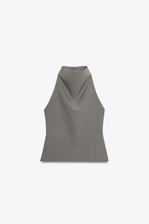 SIRT DEKOLTELİ HALTER TOP - از برند زارا