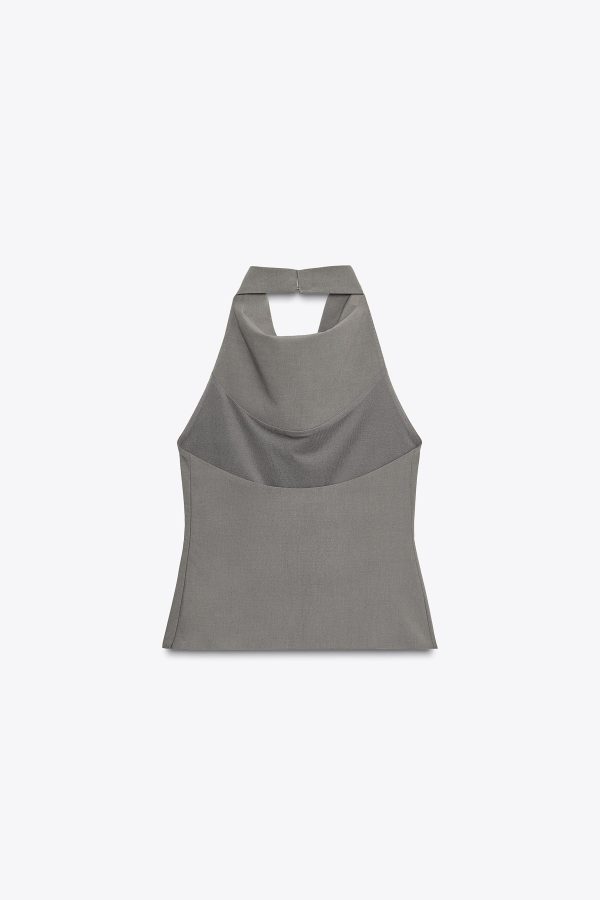 SIRT DEKOLTELİ HALTER TOP - از برند زارا