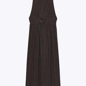 یقه V عمیق و دامن چاکدار بلند از برند زارا (زنانه)