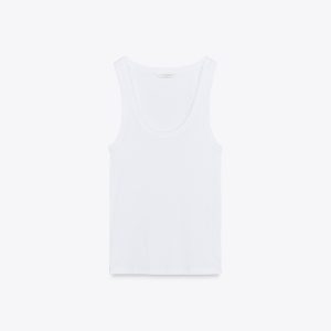 تاپ آستین‌دار یقه گرد فیتلی از برند زارا (زنانه)