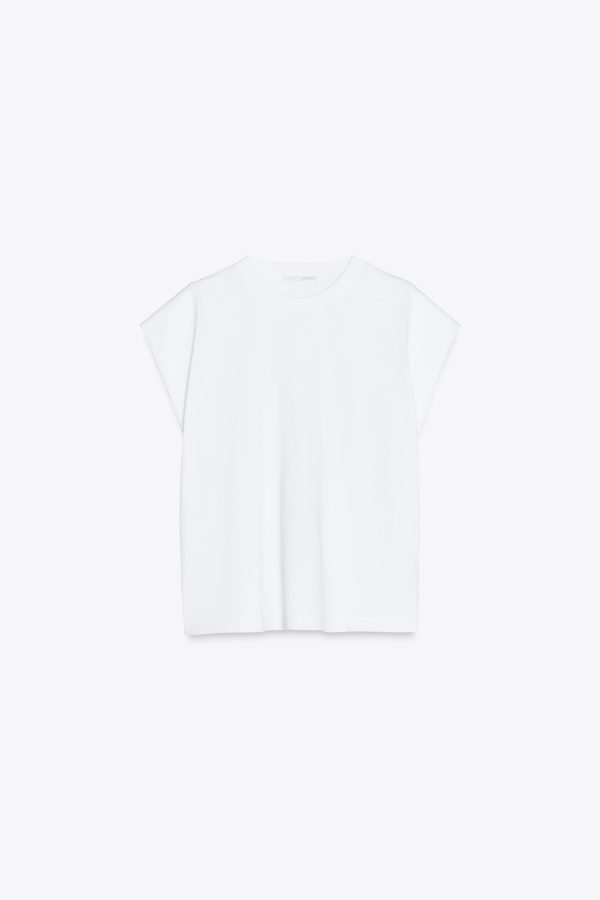 SOLUK EFEKTLİ KOLSUZ T-SHIRT - از برند زارا
