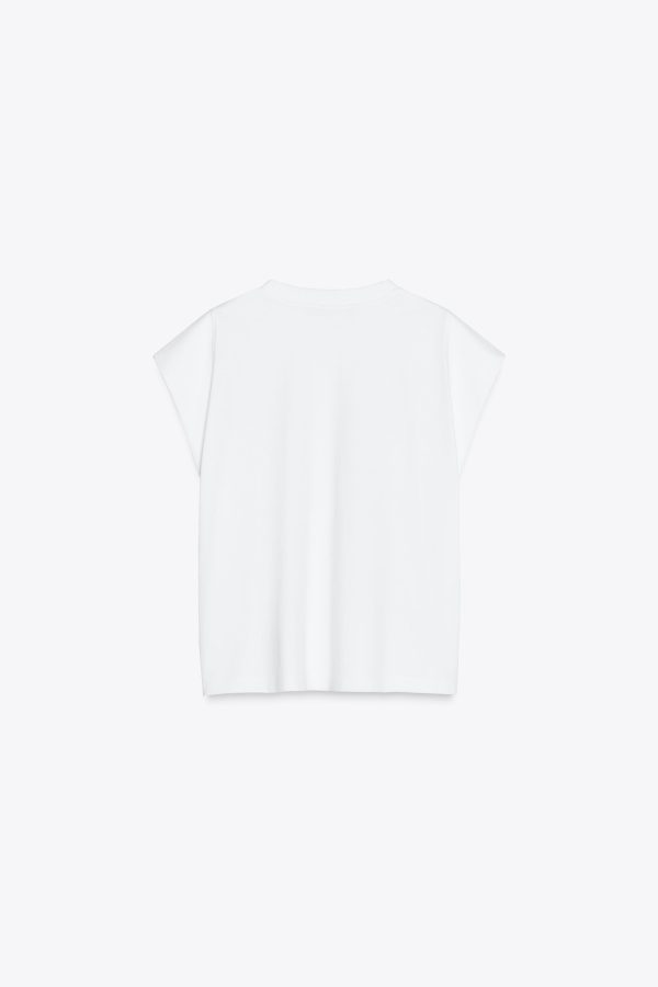 SOLUK EFEKTLİ KOLSUZ T-SHIRT - از برند زارا