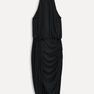 پیراهن میدی یقه هالتر شانه باز از برند زارا (زنانه)