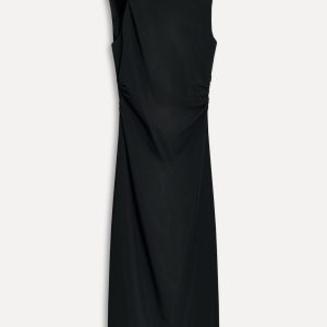 پیراهن میدی یقه نامتقارن بدون آستین از برند زارا (زنانه)