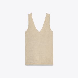 تاپ بدون آستین با یقه V شکل از برند زارا (زنانه)