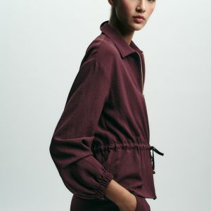 شلوار بلند کمر کشی با جیب جلو از برند زارا (زنانه)