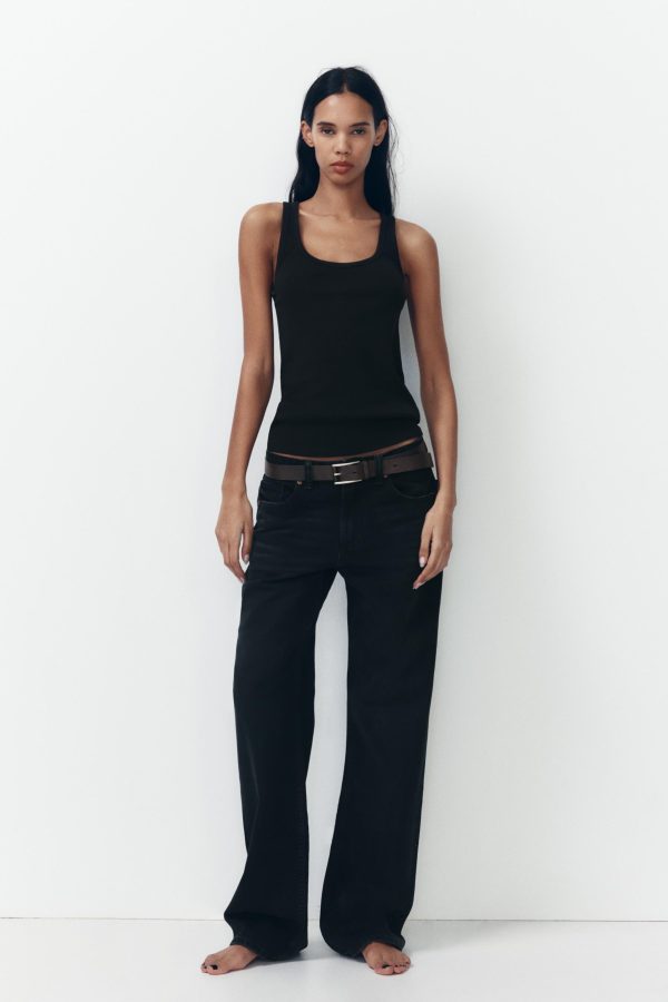 TRF FULL LENGTH ORTA BEL WIDE-LEG JEAN - از برند زارا
