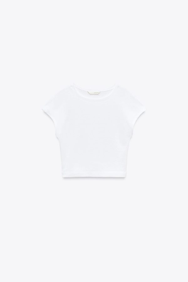 CROP PAMUK MODAL T-SHIRT - از برند زارا