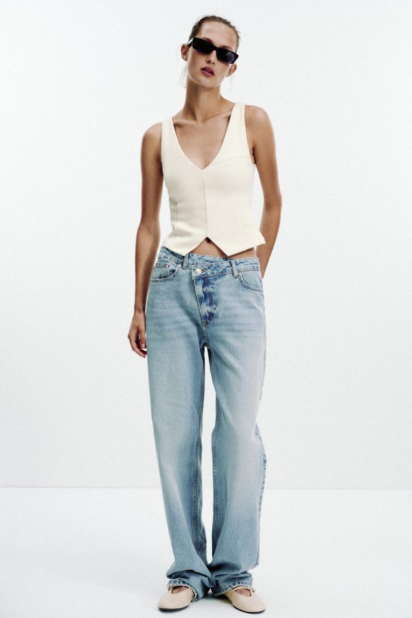 V YAKA INTERLOCK TOP - از برند زارا