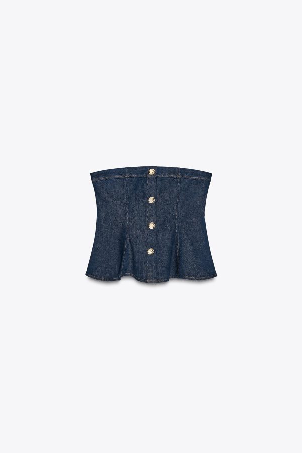 TOP Z1975 PEPLUM DENIM - از برند زارا