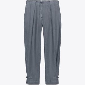 شلوار میان‌بلند کتان زنانه با جیب مخف از برند زارا (زنانه)