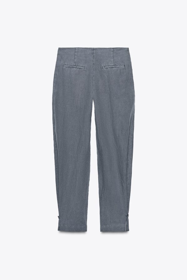 ZW KOLEKSİYONU PENSLİ KETEN PANTOLON - از برند زارا