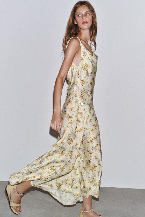 DESENLİ SATEN ZW COLLECTION ELBİSE - از برند زارا