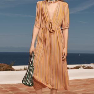 ÇİZGİİ MIDI ELBİSE LIMITED EDITION - از برند زارا