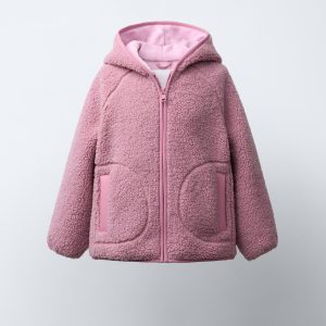 کت جکیتی پشمی با کلاه و زیپ از برند زارا (بچه گانه)