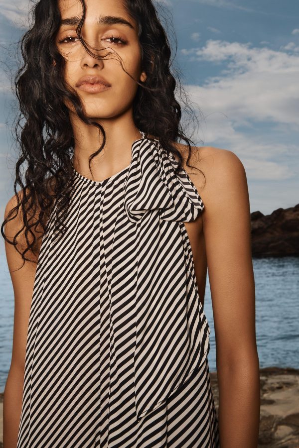 LIMITED EDITION HALTER ÇİZGİİ ELBİSE - از برند زارا