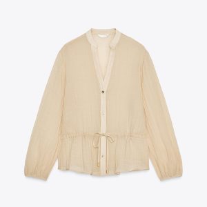 پیراهن دوچرخه‌سواری یقه V آستین بلند از برند زارا (زنانه)