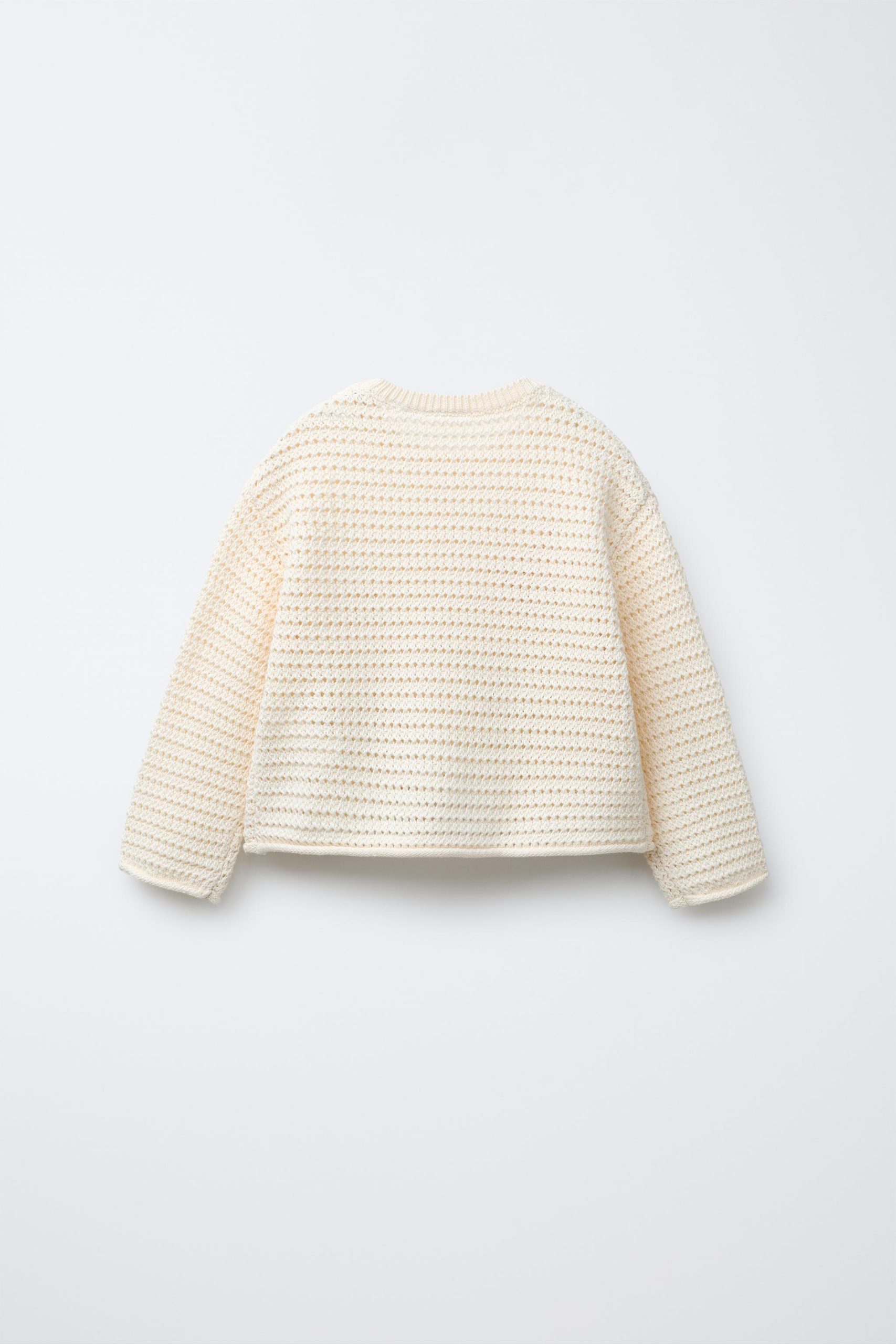 کاپشن بافتنی آستین بلند گلدار از برند زارا