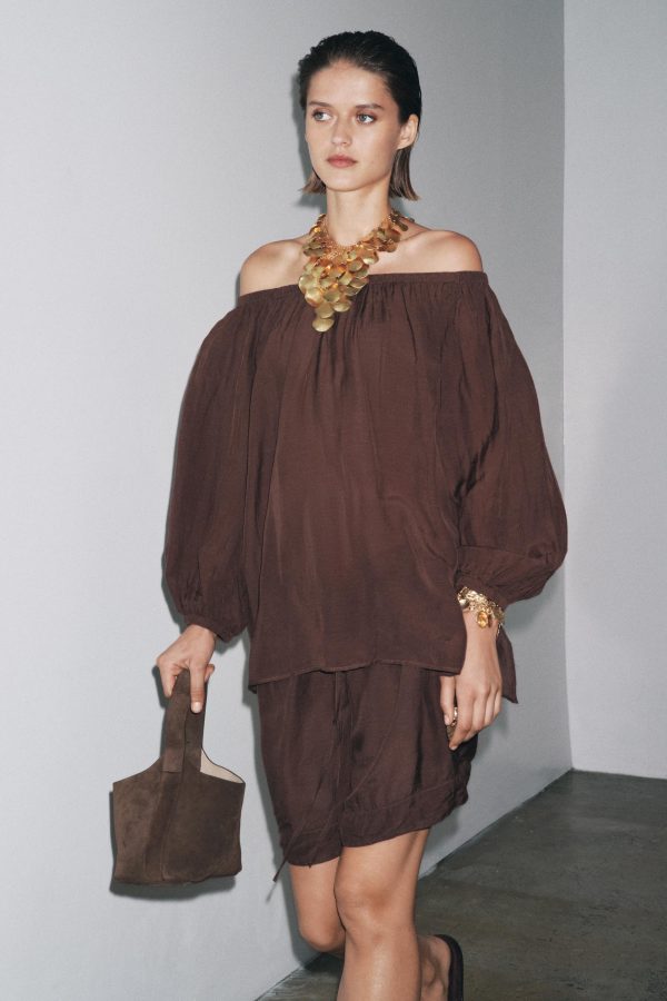 ZW COLLECTION AÇIK OMUZLU TOP - از برند زارا