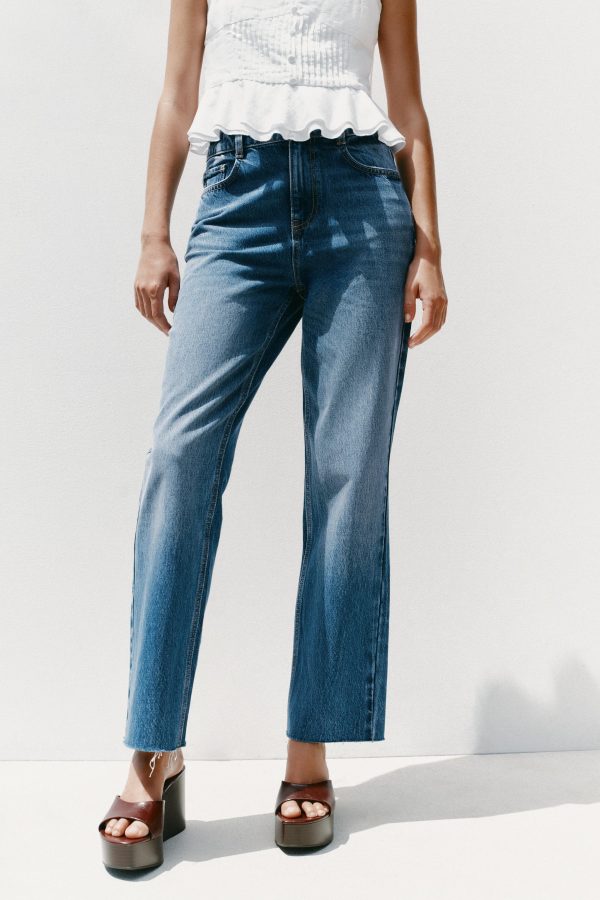 Z.02 STRAIGHT ANKLE YÜKSEK BEL JEAN - از برند زارا