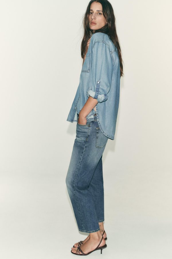OVERSIZE DENİ GÖMLEK - از برند زارا