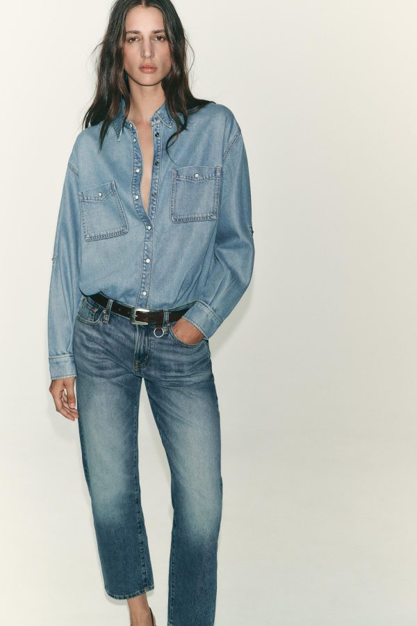 OVERSIZE DENİ GÖMLEK - از برند زارا