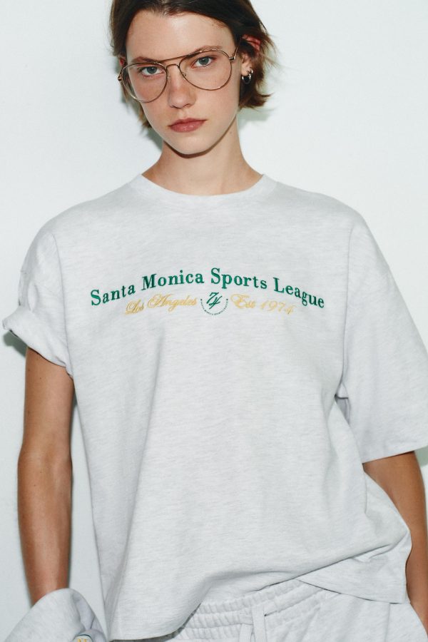 SLOGANLI PAMUKLU T-SHIRT - از برند زارا