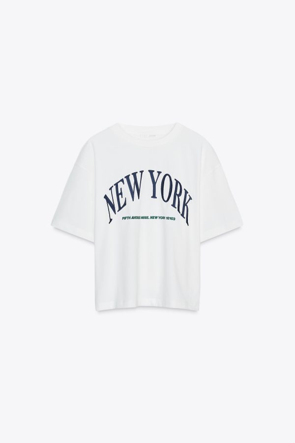 PAMUKLU SLOGANLI T-SHIRT - از برند زارا