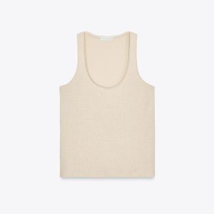 تی‌شرت کتان و پنبه یقه گرد آستین‌دار از برند زارا (زنانه)