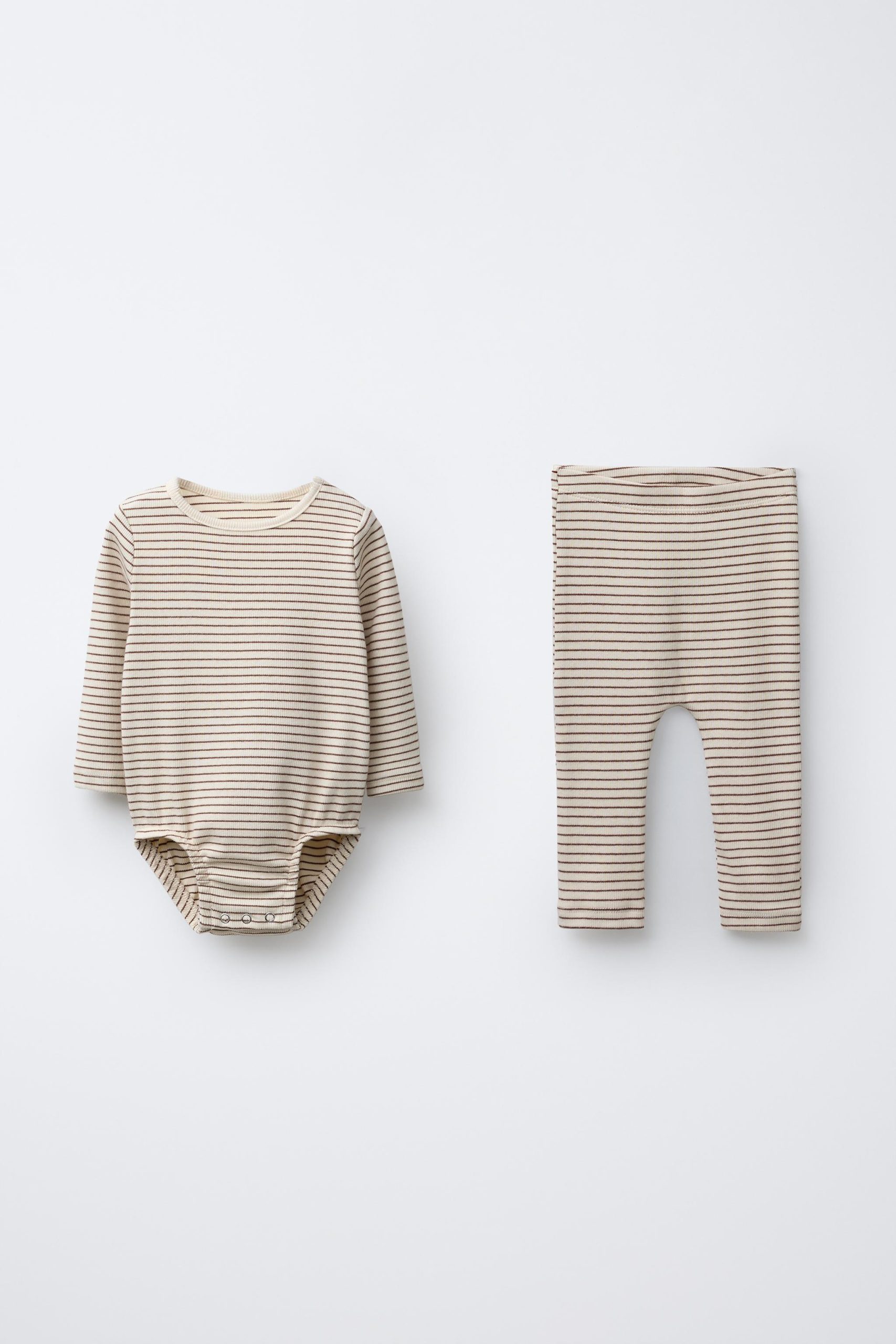 ست بلوز و شلوارک راهراه پنبهای از برند زارا (بچه گانه)