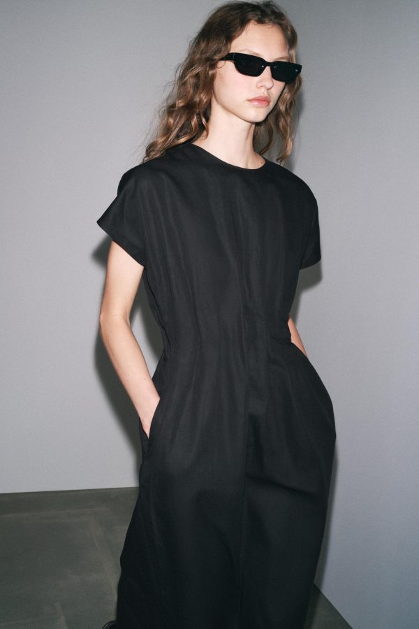 ZW COLLECTION İDİ PLİSELİ ELBİSE - از برند زارا