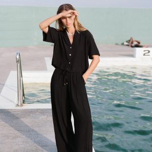 BELİ ELASTİK GENİŞ PAÇA PANTOLON - از برند زارا
