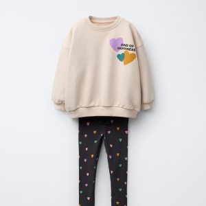 BASKILI SWEATSHIRT VE TAYT TAKIMI - از برند زارا
