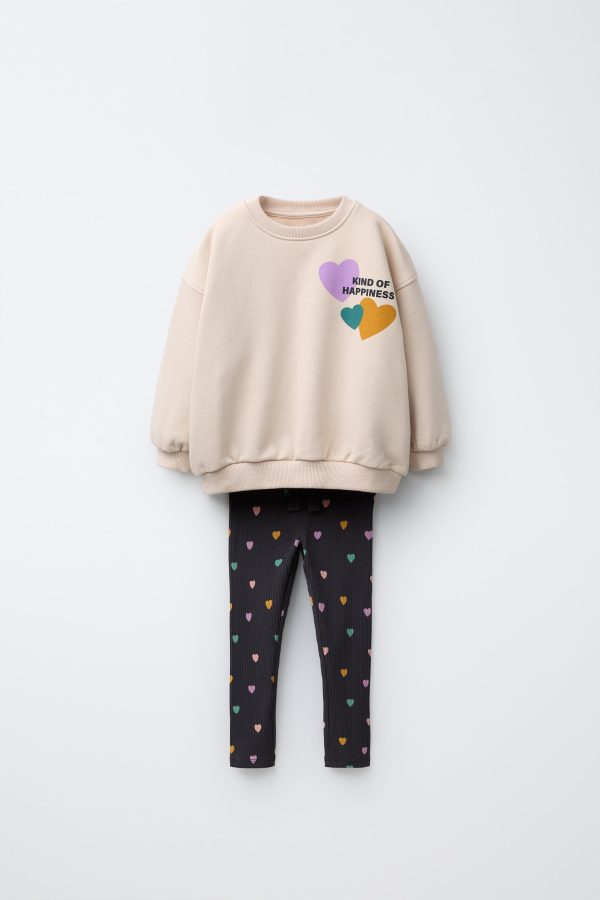 BASKILI SWEATSHIRT VE TAYT TAKIMI - از برند زارا