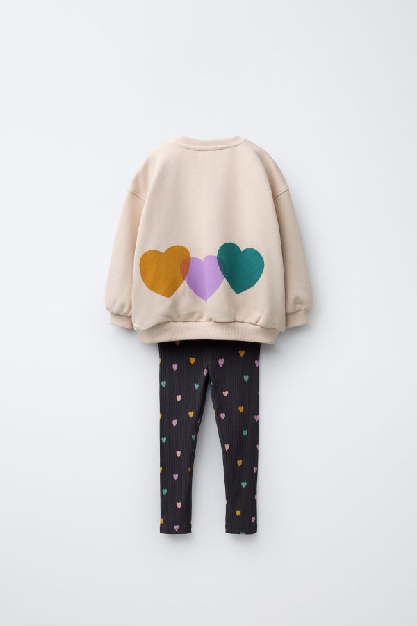 BASKILI SWEATSHIRT VE TAYT TAKIMI - از برند زارا